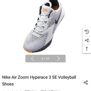 Nike Air Zoom Hyperace 3 SE Volleyball Shoes - Gray and Orange